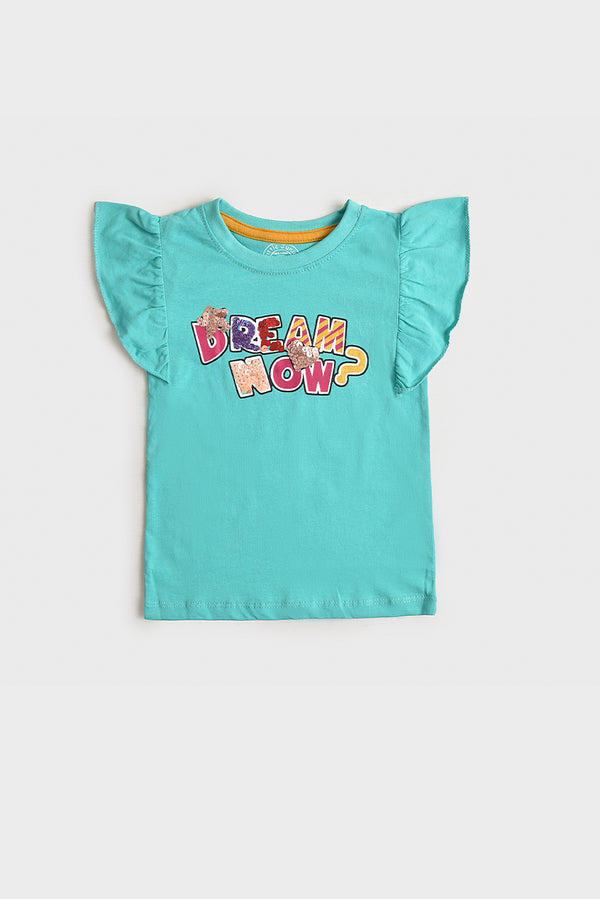 Dream Now Ruffle Sleeve Girl's T-shirt (PW235)