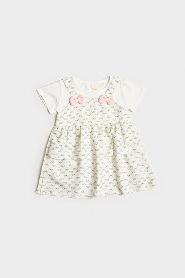 Imported Light Green Pinafore Baby Dress (PW156)