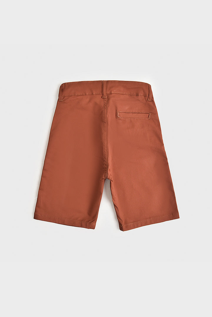 Chocolate Brown Cotton Shorts (PW227)
