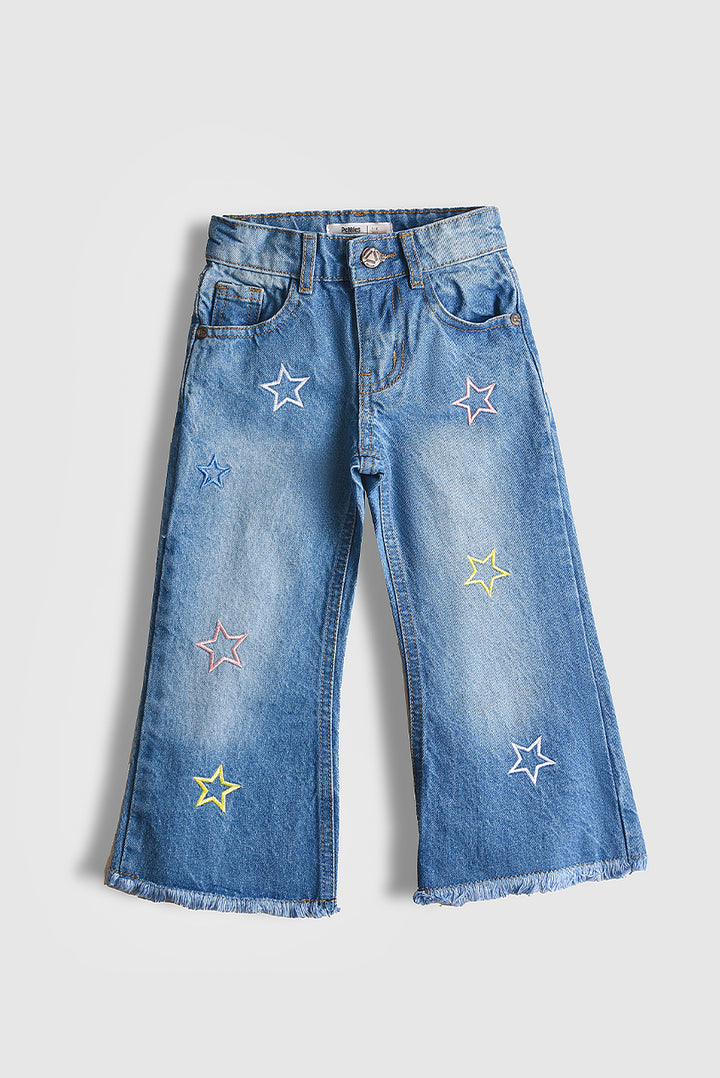 Starlight Sprinkle Wide-Leg Denim Pants (PW472)