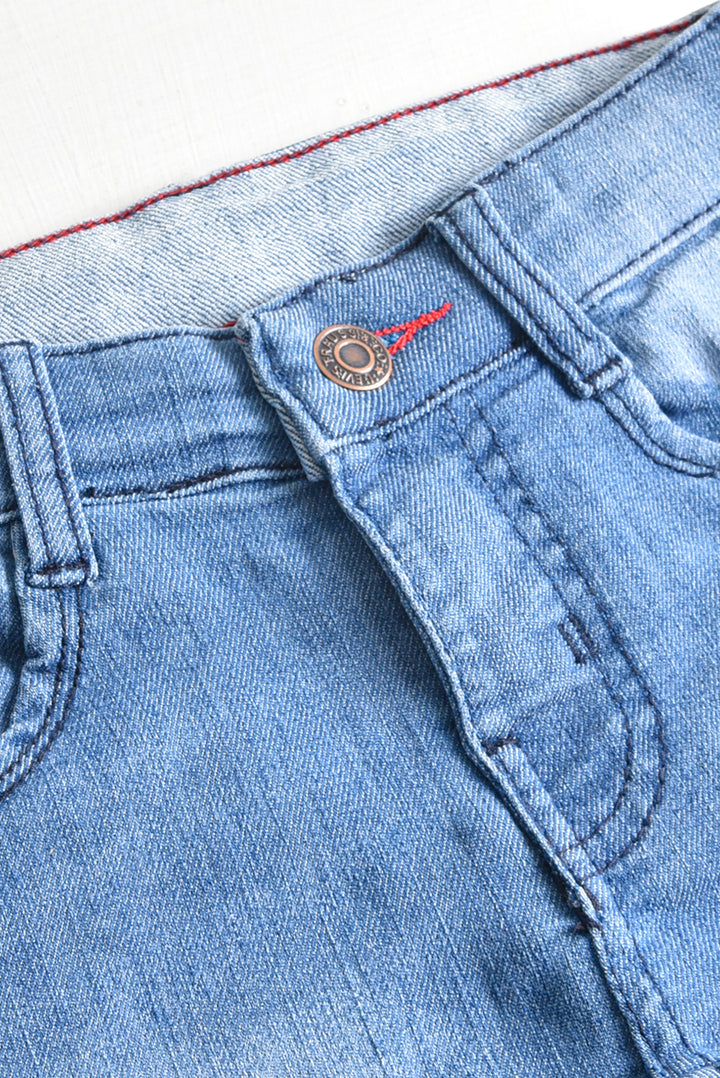 Stretchable Light Blue Denim Shorts (PW205)
