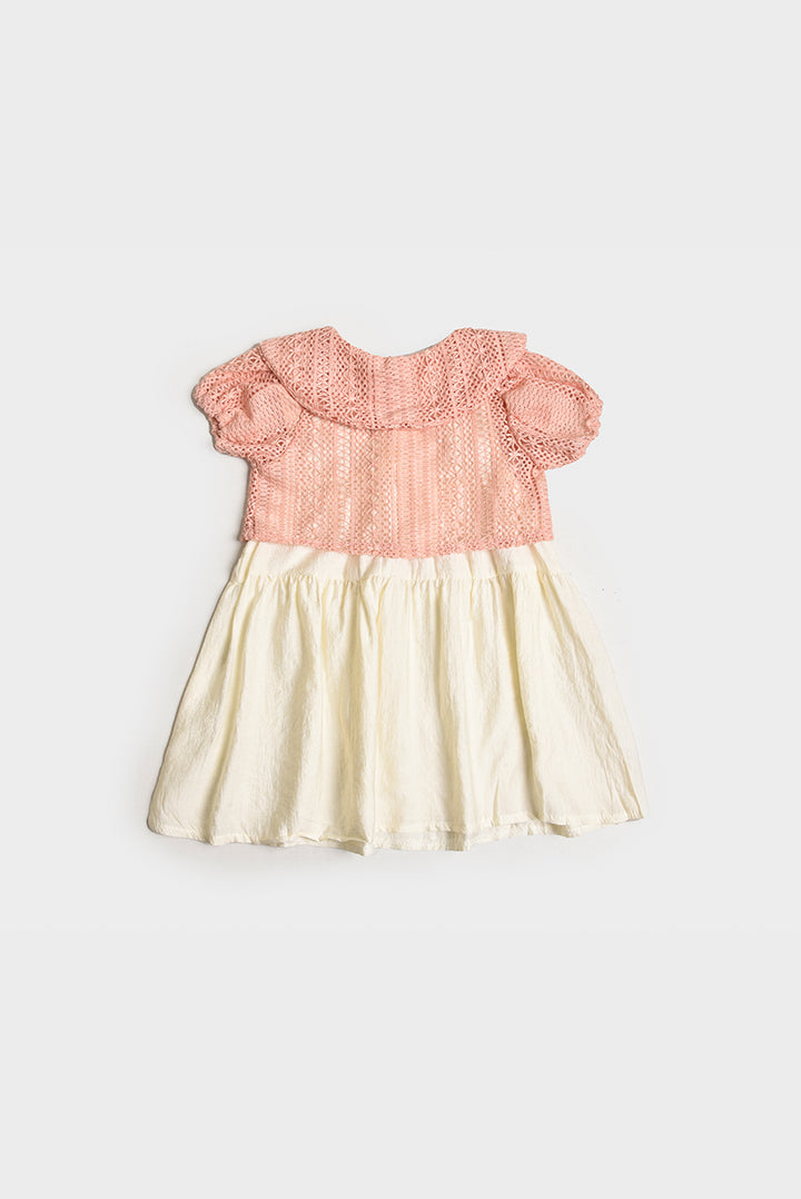 Imported Rose Crochet & Cotton Baby Dress (PW174)