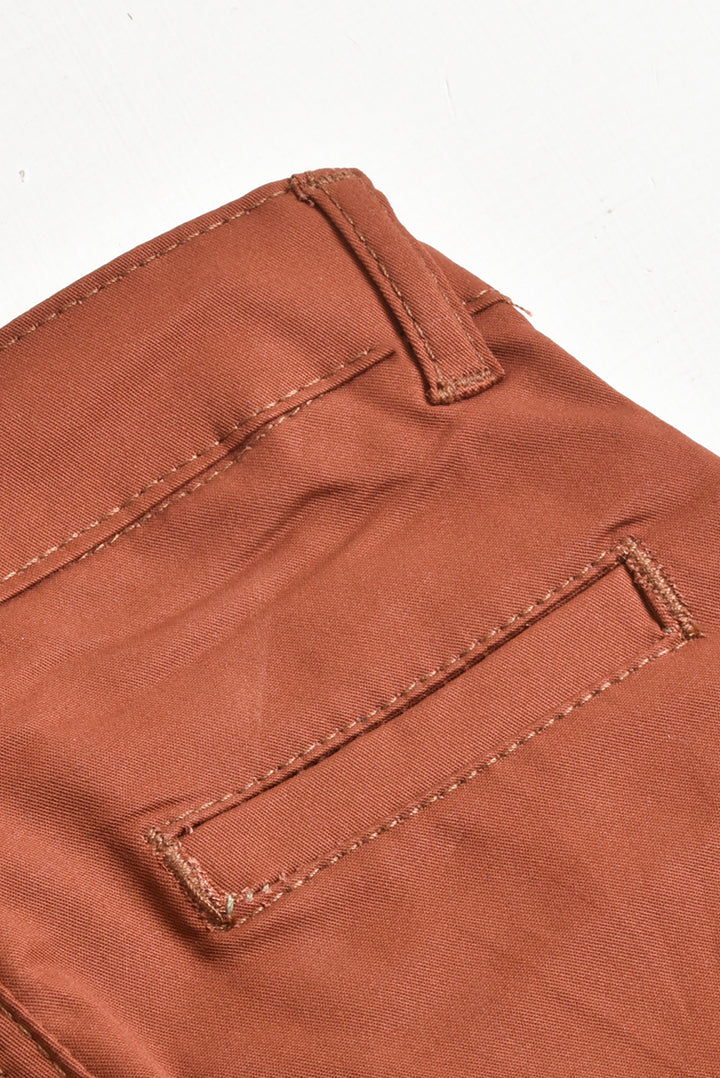 Chocolate Brown Cotton Shorts (PW227)