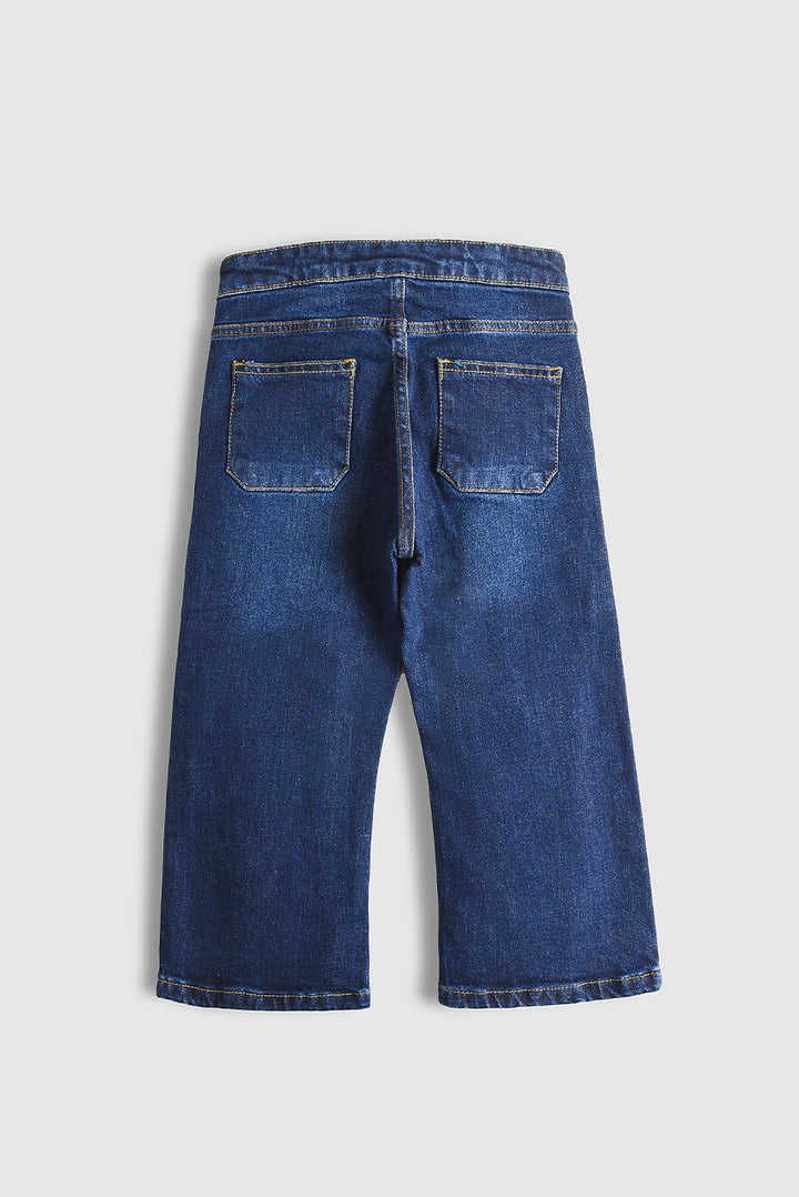 Indigo Fade Wide-Leg Denim Pants (PW450)