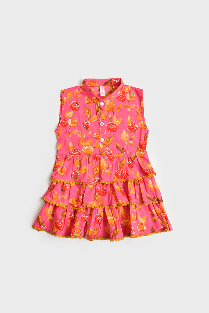 Girls Rosy Ruffle Dress (PW212)