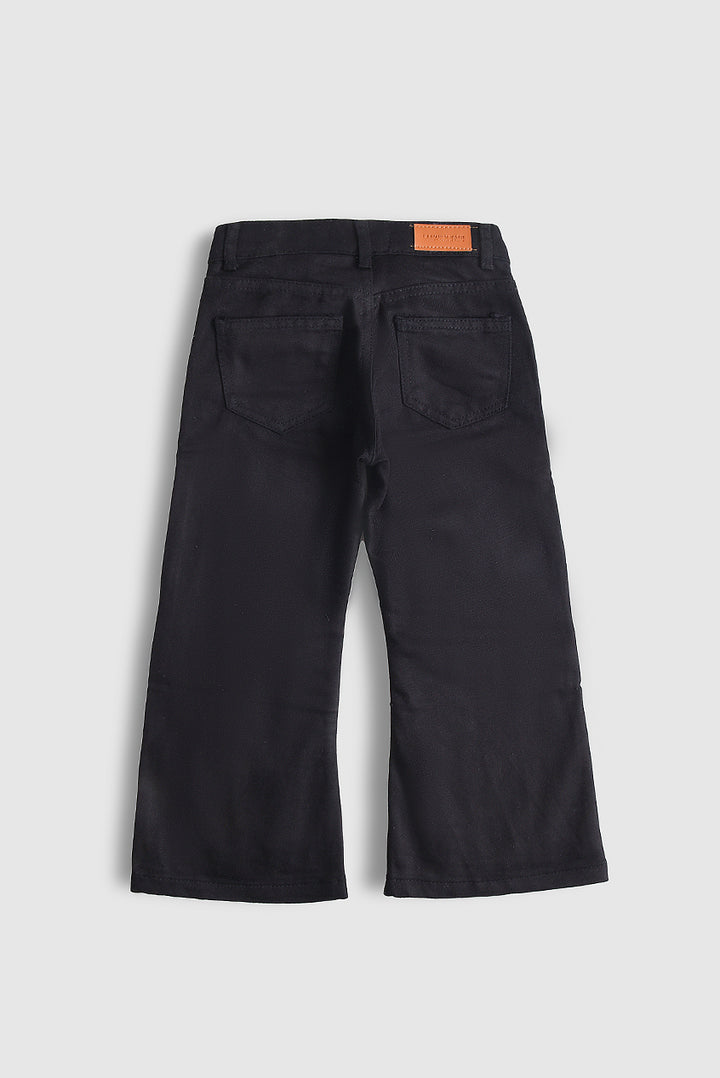Midnight Bloom Wide-Leg Denim Pants (PW475)
