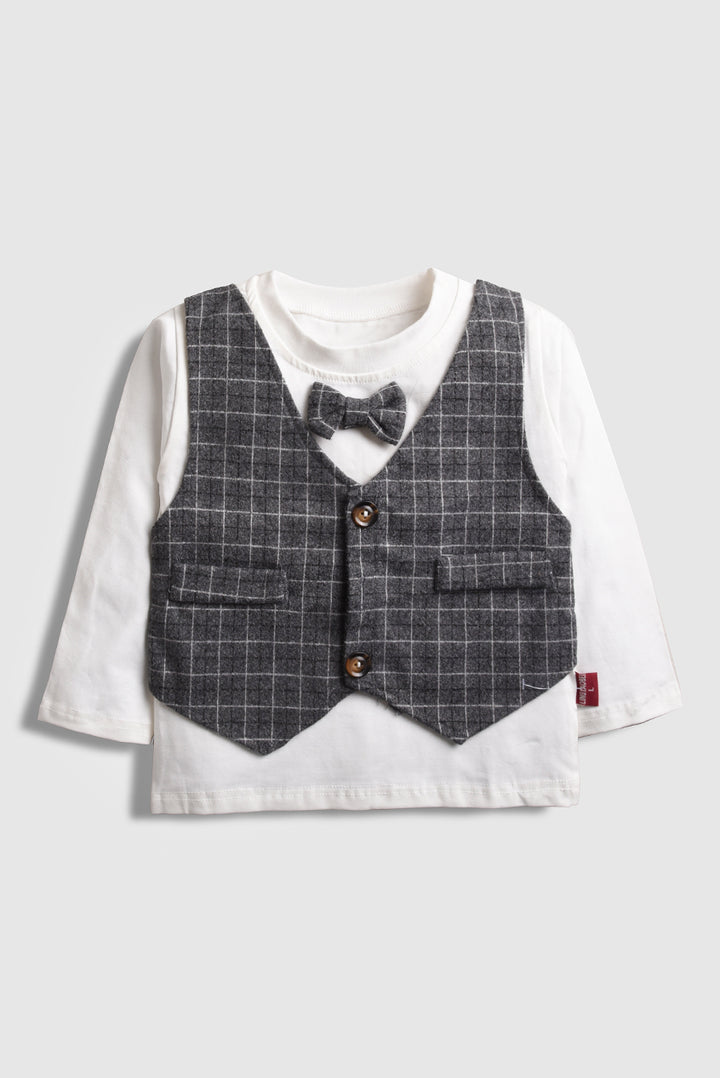 Imported Little Gent Plaid Suit Set ( 3 Pcs)