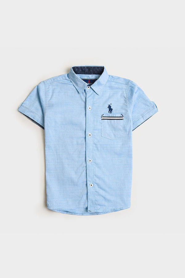 Boys Sky Blue Cotton Shirt (PW273)