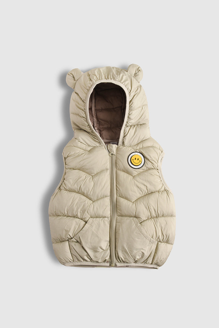 Imported Smiley Sleeveless Puffer Jacket (PW608)