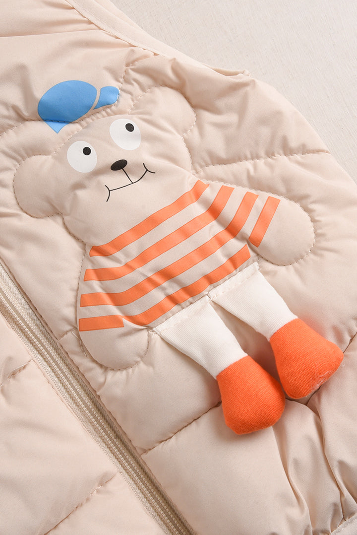 Imported Cream Cub Sleeveless Puffer Jacket (PW610)