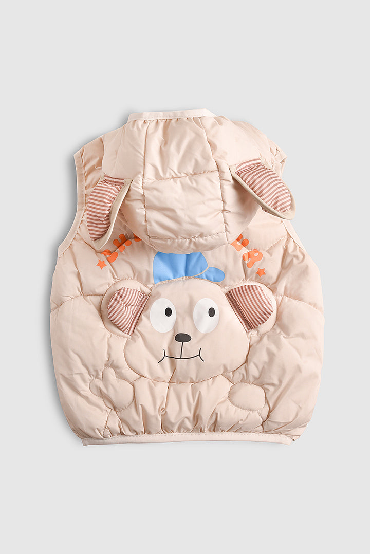 Imported Cream Cub Sleeveless Puffer Jacket (PW610)