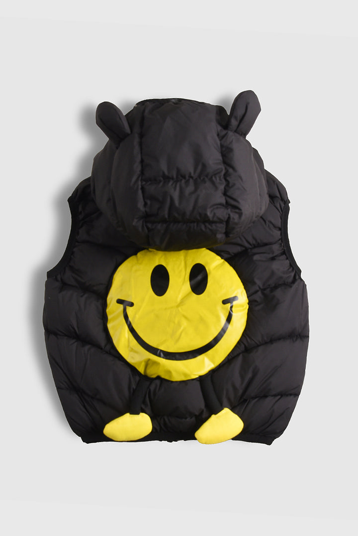 Imported Smiley Sleeveless Puffer Jacket (PW746)