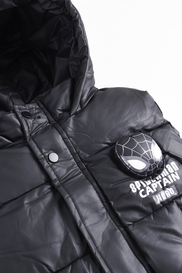 Imported Spider Black Sleeveless Puffer Jacket (PW695)