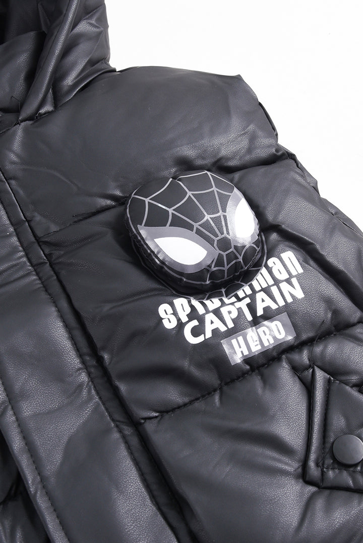 Imported Spider Black Sleeveless Puffer Jacket (PW695)