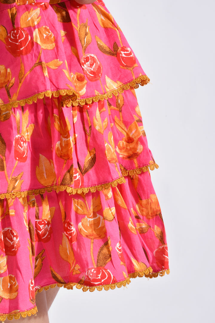 Girls Rosy Ruffle Dress (PW212)