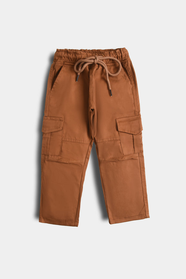 Brown Cargo Cotton Pants (PW359)