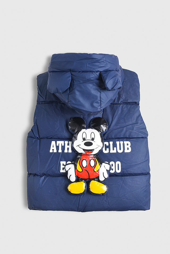 Imported Mickey Mouse Sleeveless Puffer Jacket (PW698)