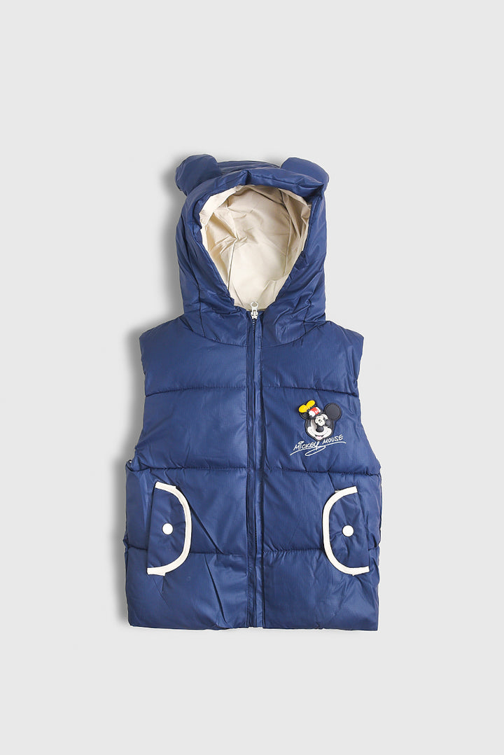 Imported Mickey Mouse Sleeveless Puffer Jacket (PW698)